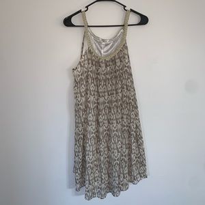 Charming Charlie’s size L brown/white dress. NWT